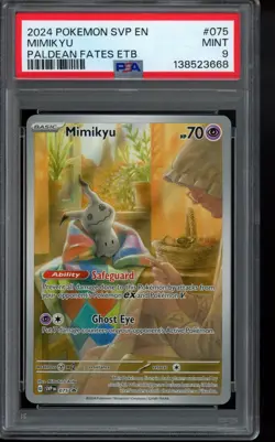 PSA 9 - 2024 Mimikyu 075 Sv: Scarlet & Violet Promo Cards Holo Pokemon - Image 1