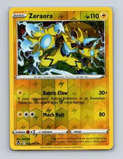 Zeraora 056 2022 Pokemon Silver Tempest Reverse Holo Rare Card NM+ - Image 1