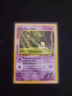 Sabrina's Abra 94/132 Pokemon TCG Gym Challenge NM Vintage 2000 Card - Image 1