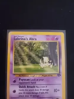 Sabrina's Abra 94/132 Pokemon TCG Gym Challenge NM Vintage 2000 Card - Image 2