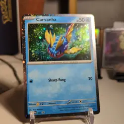Pokemon Tcg - S&V Carvanha Card Cosmo Holo 093 SVP Black Star Promo holo bleed - Image 2