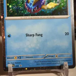 Pokemon Tcg - S&V Carvanha Card Cosmo Holo 093 SVP Black Star Promo holo bleed - Image 3