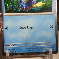 Pokemon Tcg - S&V Carvanha Card Cosmo Holo 093 SVP Black Star Promo holo bleed - Image 4