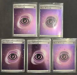 Pokemon Psychic Energy 151 Cosmo Holo 5 Card Bundle NM - Image 1