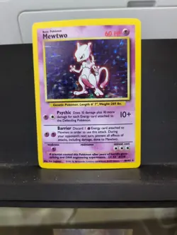 Pokemon TCG Mewtwo Base Set Unlimited Holo Card 010/102 LP Condition - Image 1