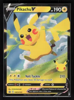 Pikachu V Holo Promo Pokemon SWSH: Sword & Shield Promo Cards SWSH143 LP - Image 1