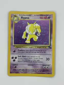 Pokemon TCG Hypno Fossil Holo Unlimited Rare Card 8/62 Lightly Played - Image 1
