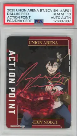 PSA GEM MINT 10 Signed Dallas Reid Asta Action Point Card UA20BT/BCV-1-AP01 - Image 1