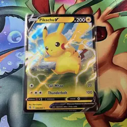 Pikachu V 086/264 Fusion Strike Ultra Rare Holo Pokemon Card NM - Image 1