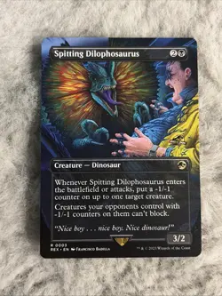 Spitting Dilophosaurus (Borderless) Universes Beyond: Jurassic Pikachu World... - Image 1