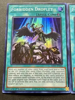3x Forbidden Droplet | RA01-EN064 | Super Rares | NM | 1st Edition | YuGiOh! - Image 3