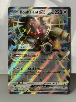 Bouffalant EX 077/086 Double Rare Card SV-10.5 White Flare : Pokemon TCG - Image 1