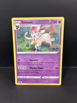 035/078 Sylveon : Rare Holo Card : Pokemon GO Trading Card Game TCG Foil - Image 1