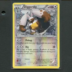 Pokemon TCG Diggersby 112/146 XY Base Set Reverse Holo Uncommon Card EN-DMG 2014 - Image 1