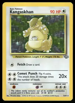 Kangaskhan 5/64 Holo Rare Jungle Pokemon Unlimited Holo Lightly Played - Image 1