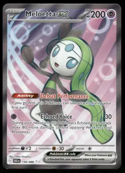 Meloetta ex 159/086 Holo Ultra Rare Black Bolt Pokemon Holo Near Mint - Image 1