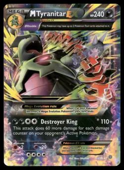 M Tyranitar EX 43/98 Holo EX Rare Ancient Origins Pokemon Lightly Played - Image 1