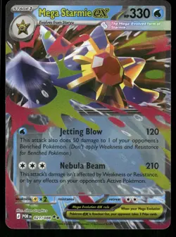 Mega Starmie ex 021/088 Double Rare Perfect Order Pokemon Holo Near Mint - Image 1
