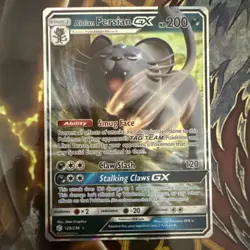 Alolan Persian GX - 129/236 - SM Cosmic Eclipse Ultra Rare Pokemon TCG - NM/M - Image 1