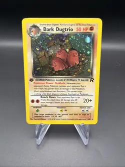 Dark Dugtrio - 1st Edition Holo - 6/82 Team Rocket - Pokemon TCG - 2000 - Image 1