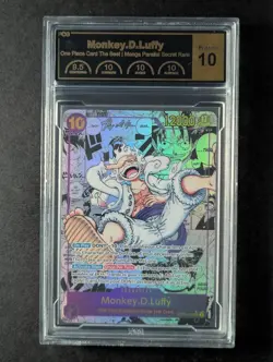 2024 One Piece MANGA MONKEY D. LUFFY #OP05-119 Parallel Secret Rare ENG PCG 10 - Image 1