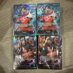 One Piece - 2 Marshall D Teach and 2 Buggy starter decks. *Decks only (sealed) - Image 1