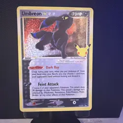 Pokemon TCG Umbreon Gold Star 17/17 Celebrations Classic Collection Holo Rare - Image 1
