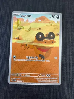 Pokemon TCG Sandile Illustration Rare Black Bolt 135/086 Near Mint English - Image 1