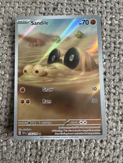 Pokemon TCG Black Bolt Sandile Illustration Rare Card 135/086 - Image 1