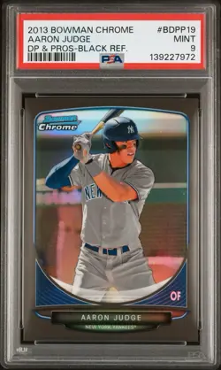 2013 Bowman chrome Aaron Judge Black Refractor /35 PSA 9 - Image 1