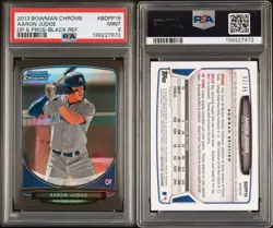 2013 Bowman chrome Aaron Judge Black Refractor /35 PSA 9 - Image 3