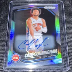 2024-25 Panini Prizm Black Cade Cunningham #8 Pistons Auto Panini Authentic - Image 1