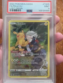 Pikachu TG05/TG30 Swsh11: Lost Origin Trainer Gallery Ultra Rare Psa 9 - Image 1