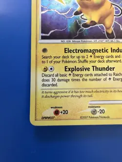 2007 Pokemon Raichu - 15/123 - Mysterious Treasures Holo Card - Image 4