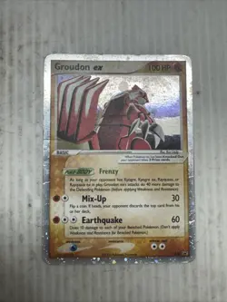 Groudon ex 038 Holo Nintendo Collector’s Tin Black Star Promo Pokemon Card DMG - Image 1