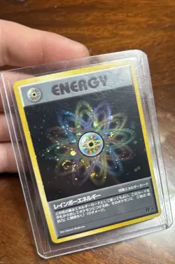Pokemon TCG Rainbow Energy Holo Rare Card Japanese Team Rocket - Image 1