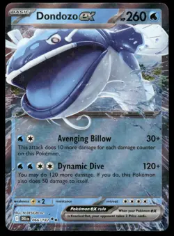 Pokemon Cards Dondozo ex 066/182 Destined Rivals Double Rare NM *4 - Image 1