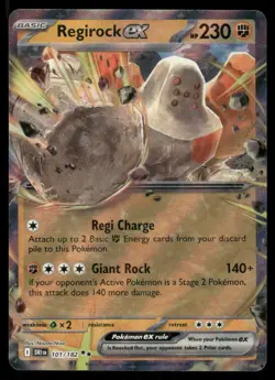 Pokemon Cards Regirock ex 101/182 Destined Rivals Double Rare NM *2 - Image 1