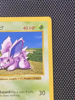 Pokemon Card - Nidoran M Base Set (Shadowless) 55/102 Common 1st Edition LP/NM - Image 3