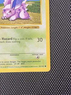 Pokemon Card - Nidoran M Base Set (Shadowless) 55/102 Common 1st Edition LP/NM - Image 4