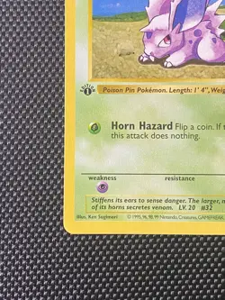 Pokemon Card - Nidoran M Base Set (Shadowless) 55/102 Common 1st Edition LP/NM - Image 5