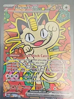 PERFECT ORDER MEOWTH EX POKEMON CARD – SCARLET & VIOLET – HOLO RARE – NM/MINT - Image 2