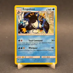Empoleon 34/156 2018 Sun & Moon Ultra Prism Cracked Ice Rare Pokemon Card LP - Image 1