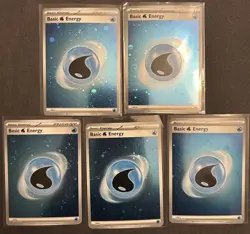 Pokemon 151 Cosmo Holo Water Energy Lot 5 Cards NM - Image 1