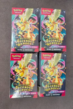 Pokemon TCG New & Sealed Ascended Heroes Booster Bundle x 4 Bundles - Image 1