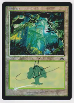 Signed FOIL Forest #347 HP Onslaught Artist John Avon 2002 WOTC MTG Magic Land! - Image 1