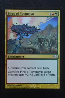 Magic The Gathering MTG FIRES OF YAVIMAYA Planechase LP Lightly Played - Image 1