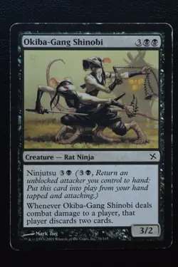 Magic The Gathering MTG OKIBA-GANG SHINOBI Betrayers of Kamigawa HP Played - Image 1