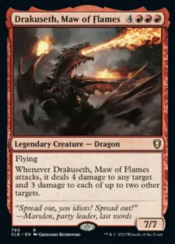 Magic The Gathering MTG DRAKUSETH, MAW OF FLAMES Battle for Baldur's Gate NM - Image 1