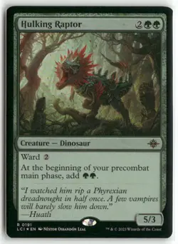 Hulking Raptor 191 Rare The Lost Caverns of Ixalan Magic: The Gathering Foil LP - Image 1